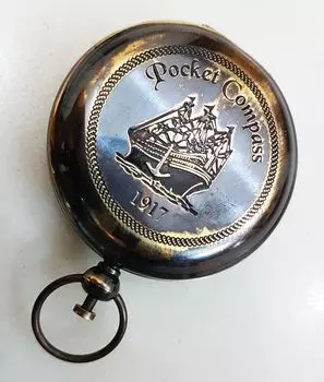 Карманный компас в старинном стиле из латуни Vinatge 1,75 дюйма с морскими кнопками