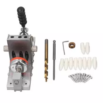 Карманный комплект системы приспособлений для отверстий, стальной регулируемый дюбель, набор столярных винтов для деревообработки