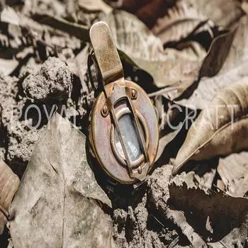 Карманный морской компас времен Второй мировой войны, коричневый, антикварный