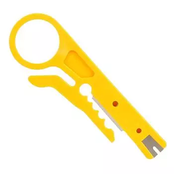 Карманный обжимной инструмент, многофункциональный инструмент для зачистки проводов, щипцы, мини-портативный кусачки для зачистки кабеля жёлтый