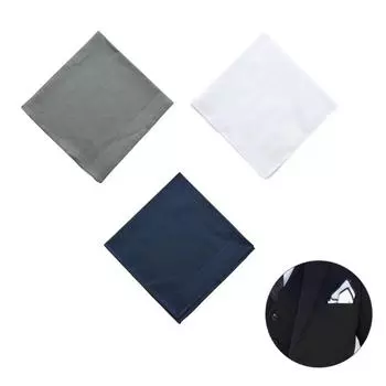 Карманный платок для взрослых мужчин квадратный носовой платок многоцелевой высокоабсорбирующий пот салфетка карманное полотенце для делового костюма 3 шт A