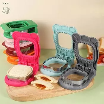 Карманный сэндвич-резак, инструмент для изготовления хлеба для дома, квадратный сэндвич-резак «сделай сам», резак для хлеба из нержавеющей стали оранжевый