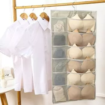 Карманный сетчатый дизайн гардероба, простой в использовании сетчатый подвесной мешок для домашнего декора для домашней спальни 30 Grids серый