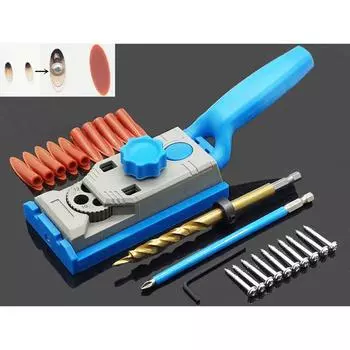 Карманный шаблон для деревообработки, 9,5 мм, направляющая втулка для сверла для ручного пилотного сверления по дереву, комплект кольцевой пилы, мастер-система