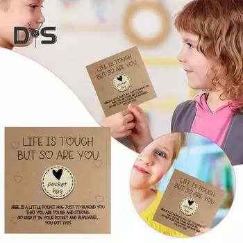 Карманный символ любви в виде сердца, украшение с поздравительной открыткой, деревянный маленький знак в виде сердца, украшение для друзей, семьи, дня рождения, годовщины, вдохновляющий подарок B