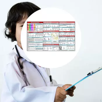 Карманный справочник ЭКГ Аксессуары для медсестер Компактное обучение Классная комната Обучение Портативный источник