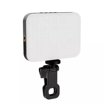 Карманный светодиодный видеосветильник Магнитный светодиодный заполняющий свет 2500K-9000K Диммируемый видеосветильник для конференций чёрный