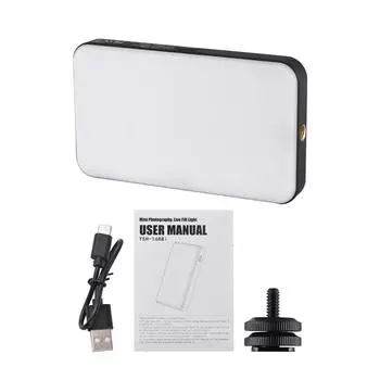 Карманный светодиодный видеосветильник Светодиодный заполняющий свет Светильник для видеоконференций 2500K-9000K с регулировкой яркости Встроенный аккумулятор 3000 мАч B