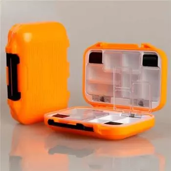 Карманный водонепроницаемый ящик для рыболовных снастей Kylebooker, чехол с крючком, приманкой и мухами, 12 отделений, вставка чёрный