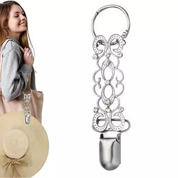 Карманный зажим для шляпы для путешествий, фиксаторы для кепок, металлические зажимы для сумок с цветком, держатели для шляп в виде утконоса