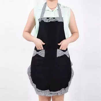 Карманы Бантик Чистка Милый Домашний Фартук кухня Приготовление пищи 65*71cm