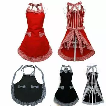 Карманы с бантом Уборка кухни Домашний фартук Кулинария Милый 65*71cm