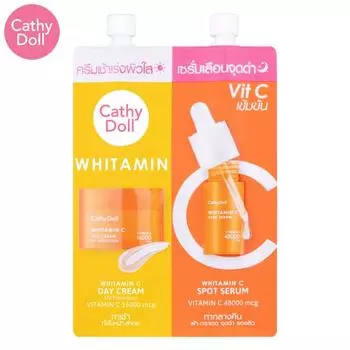 Karmart CATHY DOLL WHITAMIN C DAY CREAM & WHITAMIN C Spot SERUM 6 мл+6 мл - Тайский уход за кожей 6 ml+6 ml