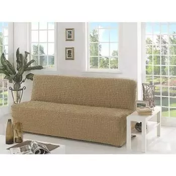 Karna Home Strech 3-местный хлопок безрукавный чехол для дивана бежевый