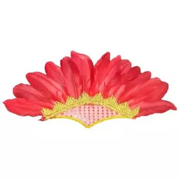 Карнавальная индийская шляпа вождя, аксессуары для волос, вечерние, сверхлегкие, сверкающие, украшенные, роскошный головной убор, головной убор с цветными перьями красный