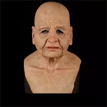 Карнавальная маска на Хэллоуин, пародирующая лысую старуху, для вечеринок и танцев, страшная маска старухи, странный страшный реквизит, коварная маска