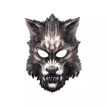 Карнавальная маскарадная маска из ЭВА на поллица в виде животного One Size чёрный