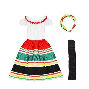 Карнавальное платье Платье для ролевых игр Платье для девочек Длинное платье L чёрный