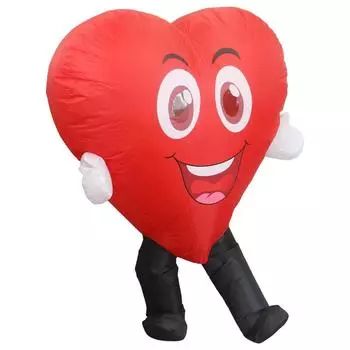Карнавальный надувной костюм «Признание в любви», для взрослых One size(150-190cm) красный
