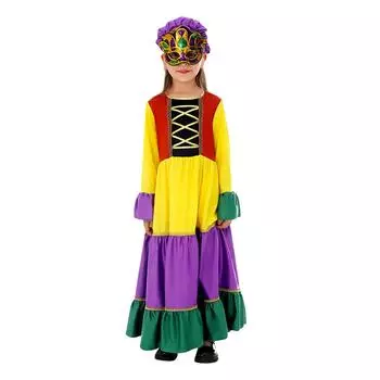 Карнавальный новый детский контрастный цвет большая юбка платье Хэллоуин сценический костюм Cos костюм для вечеринки выступление L жёлтый