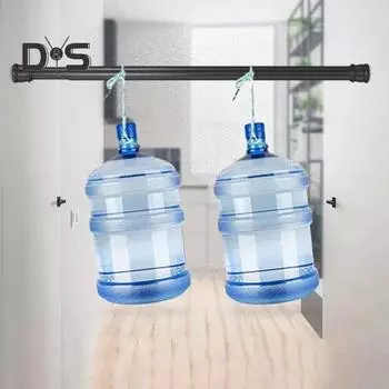 Карниз для штор с противоскользящим портом, текстурированный дизайн, простая установка, пружинный стержень для штор, душевых дверей, большая несущая способность, не требует сверления, выдвижной стержень для 1pc чёрный