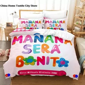 Karol G Mermaid Manana Sera Bonito SVG Bedding Set Single Double King Bed Set Children s Bedroom Duvet Set Manana Sera Bonito 2 EU Single 135x200cm