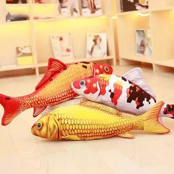 Карп Имитация Карп Мягкая Игрушка Золотая Рыбка Плюшевая Золотая Рыбка Подушка Куклы Детские Подарки A 30cm