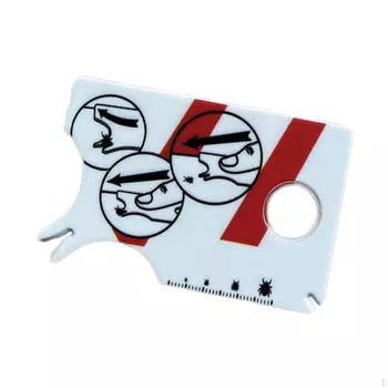 Карта для удаления клещей, прочный идентификационный кошелек, размер для пешего туризма, кемпинга, домашнего животного