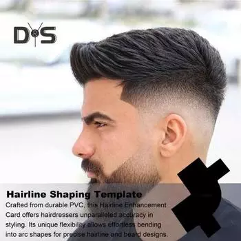 Карта для улучшения линии волос, инструмент для формирования состава бороды, мужской парикмахер, руководство по линии роста волос, укладка волос для бороды, обрезка окантовки, шаблон для формирования окантовки чёрный