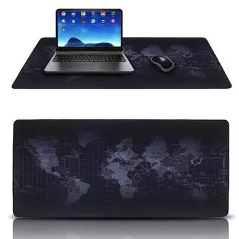 Карта мира с узором, утолщенный резиновый коврик для ноутбука, компьютера, игровой мыши, коврик для клавиатуры 300mm x 600mm x 3mm