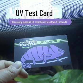 Карта обнаружения УФ-В-излучения для рептилий и домашних животных: Быстрый 10-секундный тест на устойчивость к УФ-излучению NFF-71 UV Test Card