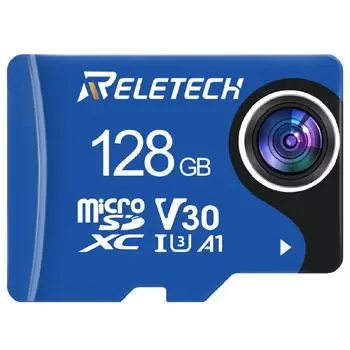Карта памяти 256 ГБ 128 ГБ 64 ГБ 32 ГБ Ultra microSD UHS-III до 100 МБ/с, C10, U3, Full HD, A1, Reletech MicroSD Card 32GB