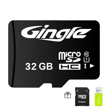 Карта памяти 32 ГБ Micro SD карта SD TF карта Флэш-карта Class10 Карта памяти 32 ГБ microSD TF C10 32G SDHC + кард-ридер SD адаптер Карта памяти для телефона 32GB