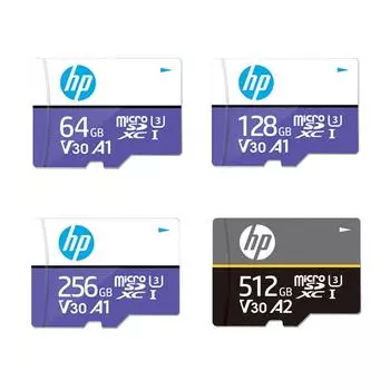 Карта памяти HP Micro SD 128/64 ГБ TF-карты 512 ГБ флэш-памяти U3 4K Microsd для планшетных смартфонов 64GB
