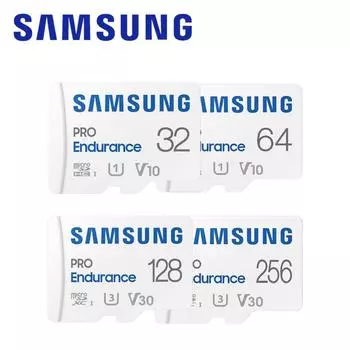 Карта памяти SAMSUNG PRO Endurance MicroSDXC + адаптер, класс 10, для видеорегистратора, нательной камеры и камеры наблюдения