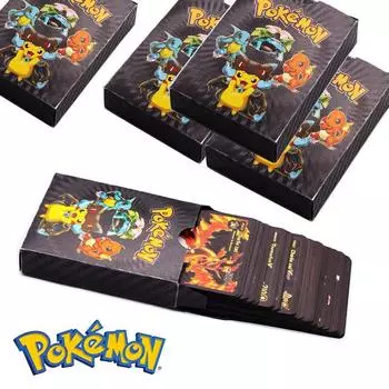 Карта Покемона, металлическая, Золотая, Vmax GX, энергетическая карта, Чаризард Пикачу, редкая коллекция, боевая тренерская карта, детская игрушка в подарок, английский, испанский English - 27PCS золотой