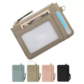 Карта проезда для пассажиров Мини-оригинальный держатель для ключей Вмещает 7 визитных карточек для пассажиров IC-карта Удостоверение личности сотрудника Тонкая карта Монета IC-карта для пассажиров Удобная карта