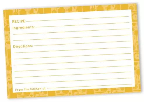 Карта рецептов Inkdotpot 6x4 дюйма, односторонние карты рецептов, карты рецептов, границы, карты рецептов, свадьба, свадебный душ, детский душ, упаковка 6x4 белый