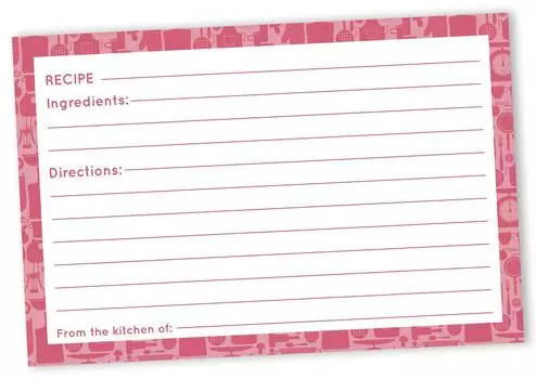 Карта рецептов Inkdotpot 6x4 дюйма, односторонние карты рецептов, карты рецептов, границы, карты рецептов, свадьба, свадебный душ, детский душ, упаковка 6x4 белый