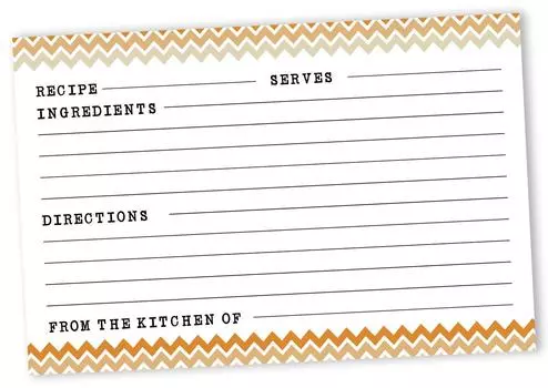 Карта рецептов Inkdotpot 6x4 дюйма, односторонние карты рецептов, карты рецептов Chevron, карты рецептов, свадьба, свадебный душ, детский душ, упаковка 6x4 белый
