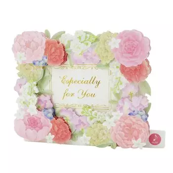 Карта Sanrio Melody Card Открытка с цветочной рамкой Музыкальная шкатулка Возможна доставка за границу JPME57-3 SANRIO 629952