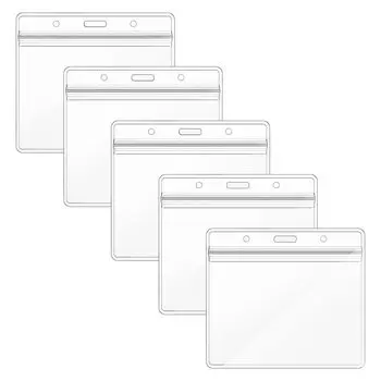 Карта Segarty ID Card, удостоверение личности сотрудника, 5 шт., двойной воротник, чехол для служебного пропуска, изготовленный из водонепроницаемой функции [имя чехла], держатель, чехол, детали,