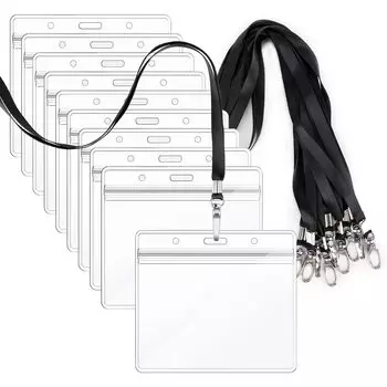Карта Segarty Имя Имя 10 Подвесные Имя Сотрудник Прозрачная Имя Карта Шея Карты Шея Для Сотрудника Деловой Пропуск Чехол Изготовлен из Водонепроницаемого