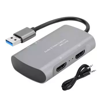 Карта видеозахвата 4k HDMI на USB2.0 1080P HDMI Game Live Silver Grey Free Drive 230