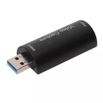 Карта видеозахвата 4K, мультимедийный интерфейс HD для USB 2.0, карта видеозахвата звука для потокового гейминга, черная