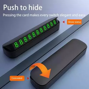 Карта временной парковки автомобиля, номер телефона, табличка для автомобиля, аксессуар для интерьера автомобиля, новый номер A F2M9 Black-1pcs