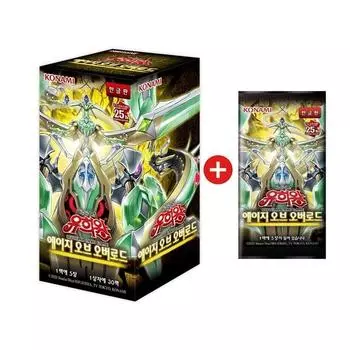 Карта Yu-Gi-Oh Age of Overlord 1 коробка AGOV-KR Маленький рыцарь/Слава Хоруса-Имсети Входит в случайном порядке (Включен 1 пакет обновления), Корейская настольная игра