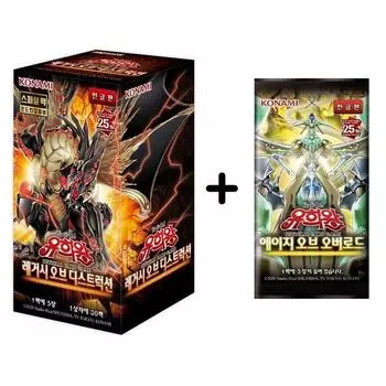Карта Yu-Gi-Oh Legacy of Destruction LEDE-KR (В комплект входит 1 пакет обновления Age of Overlord), популярная корейская игра