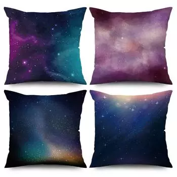Картина Автомобиль Домашнее украшение Подушка Романтическое Звездное Небо Люкс Комната Диван Офис Подушка Чехол 40x40cm