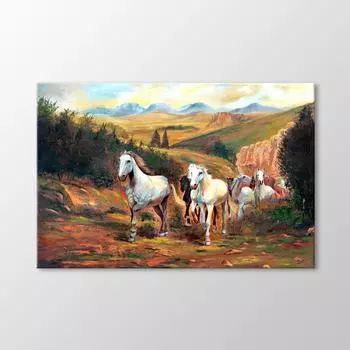 Картина Дикие Лошади